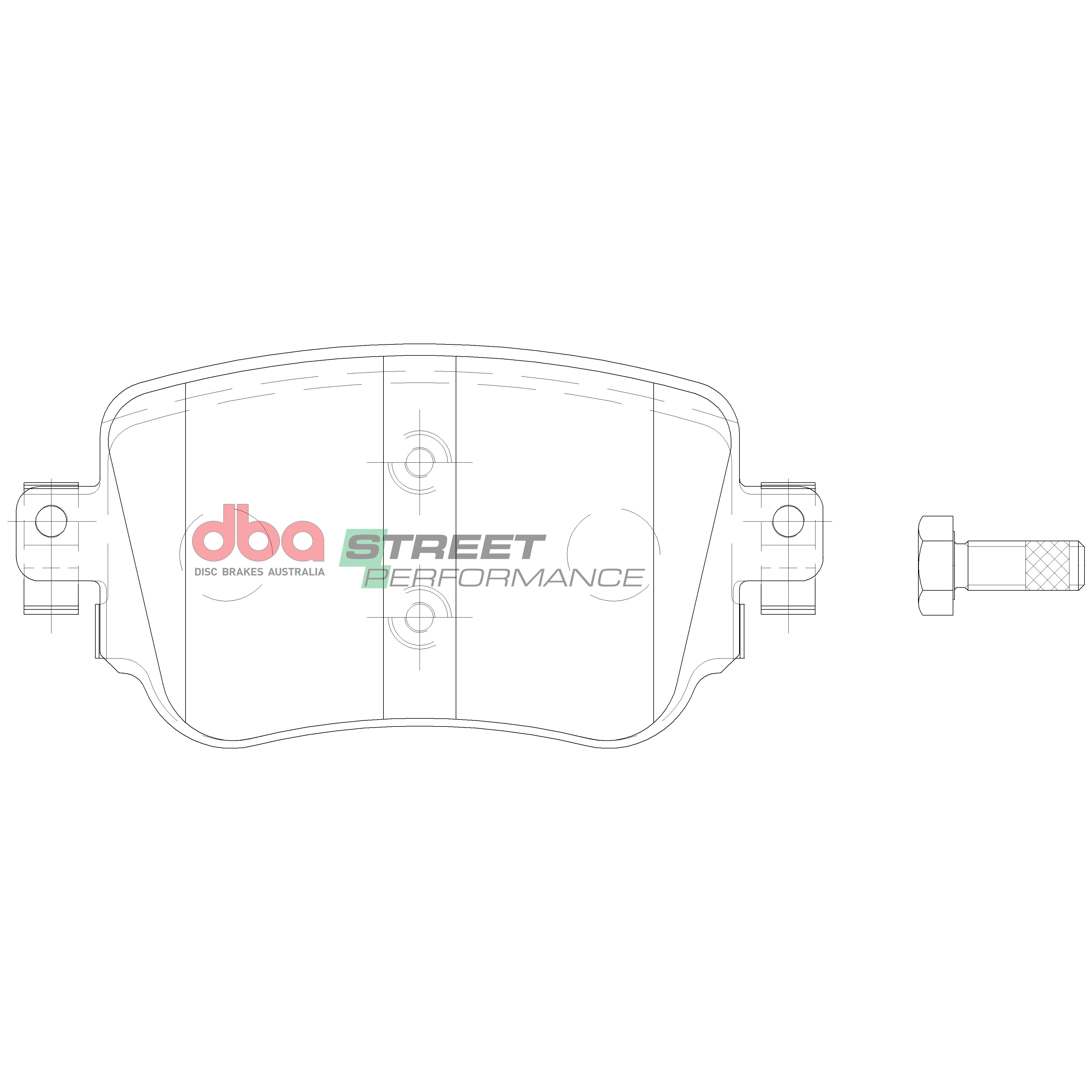 DB15009SP - DBA Street Performance Brake Pads; Rear