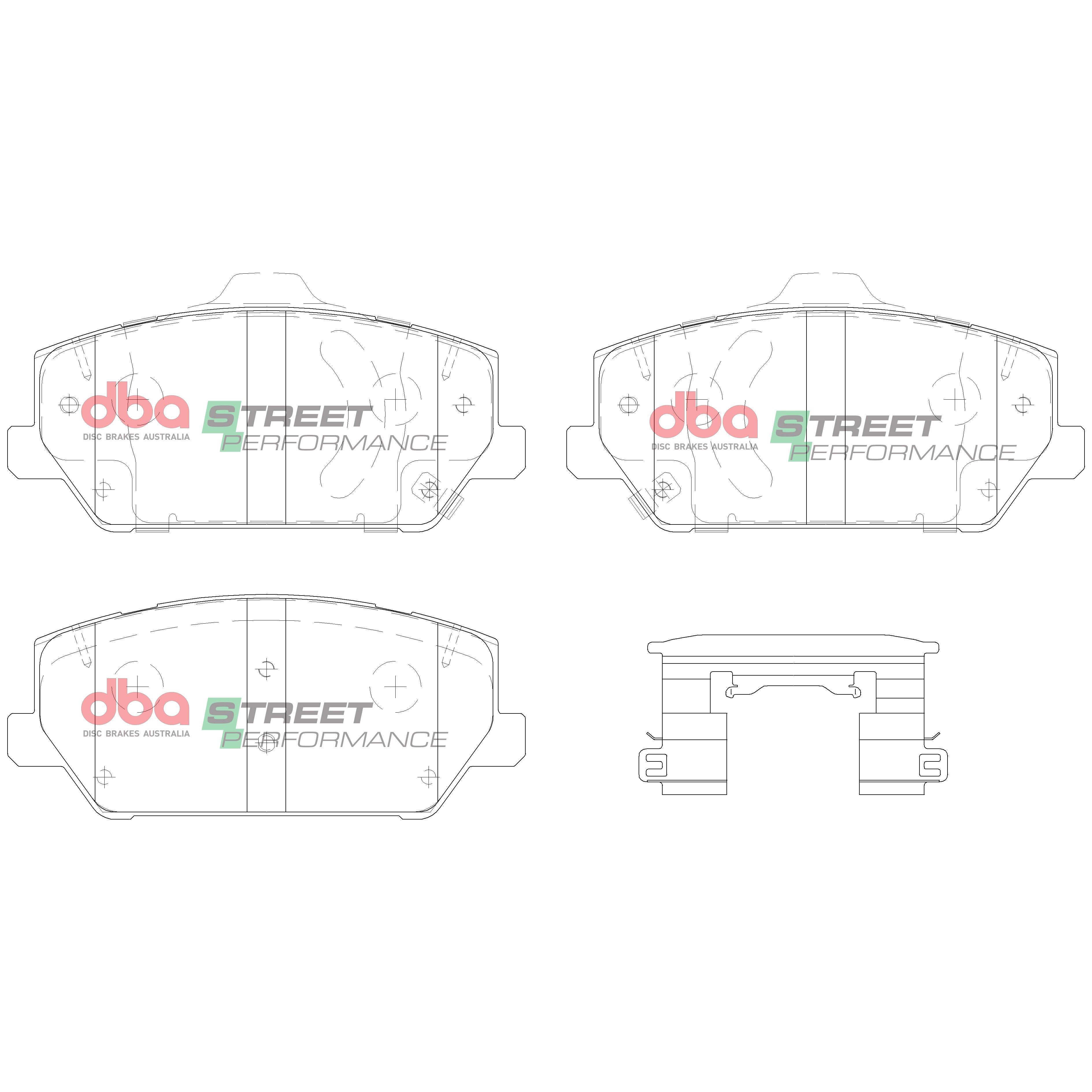 DB15012SP - DBA Street Performance Brake Pads; Front