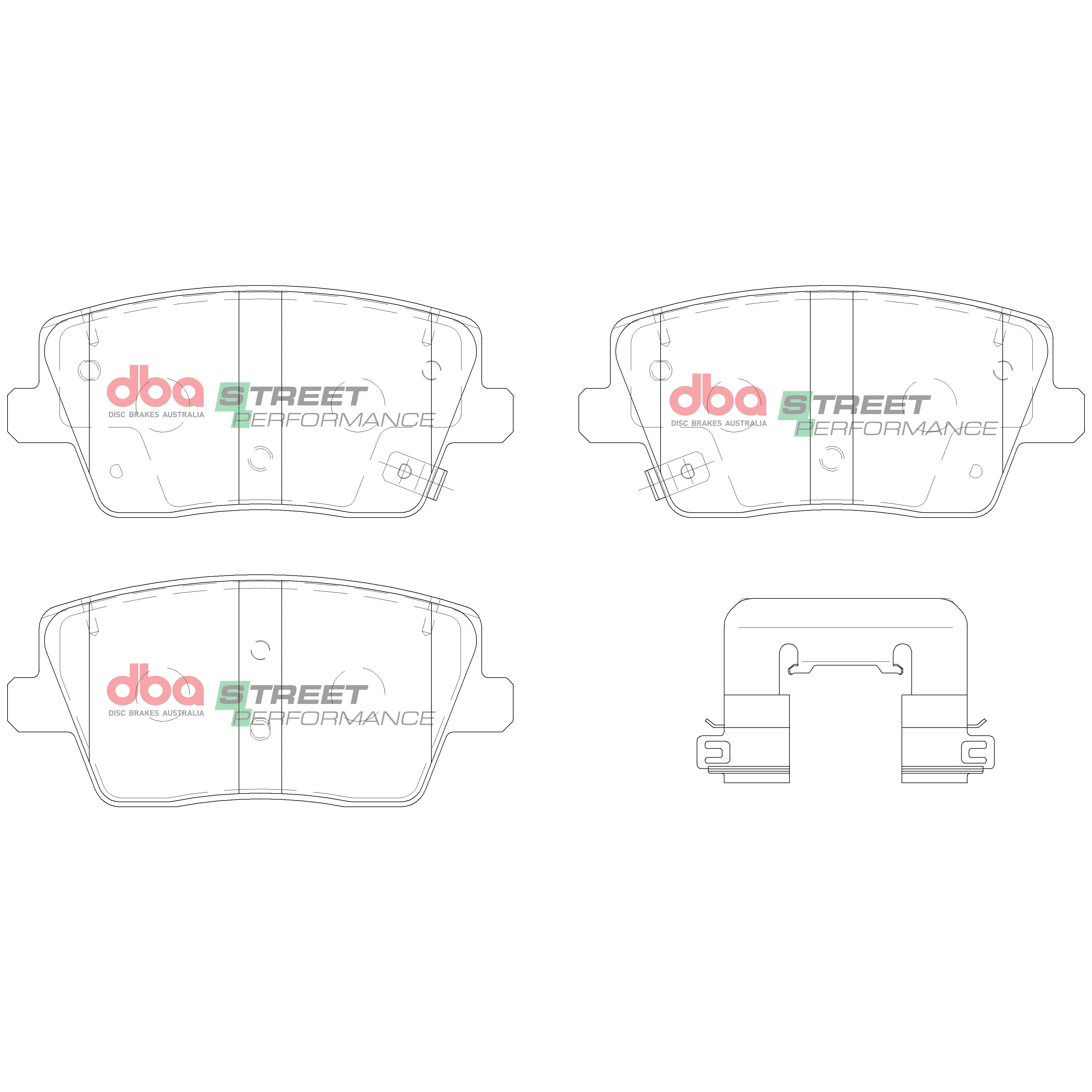 DB15013SP - DBA Street Performance Brake Pads; Rear