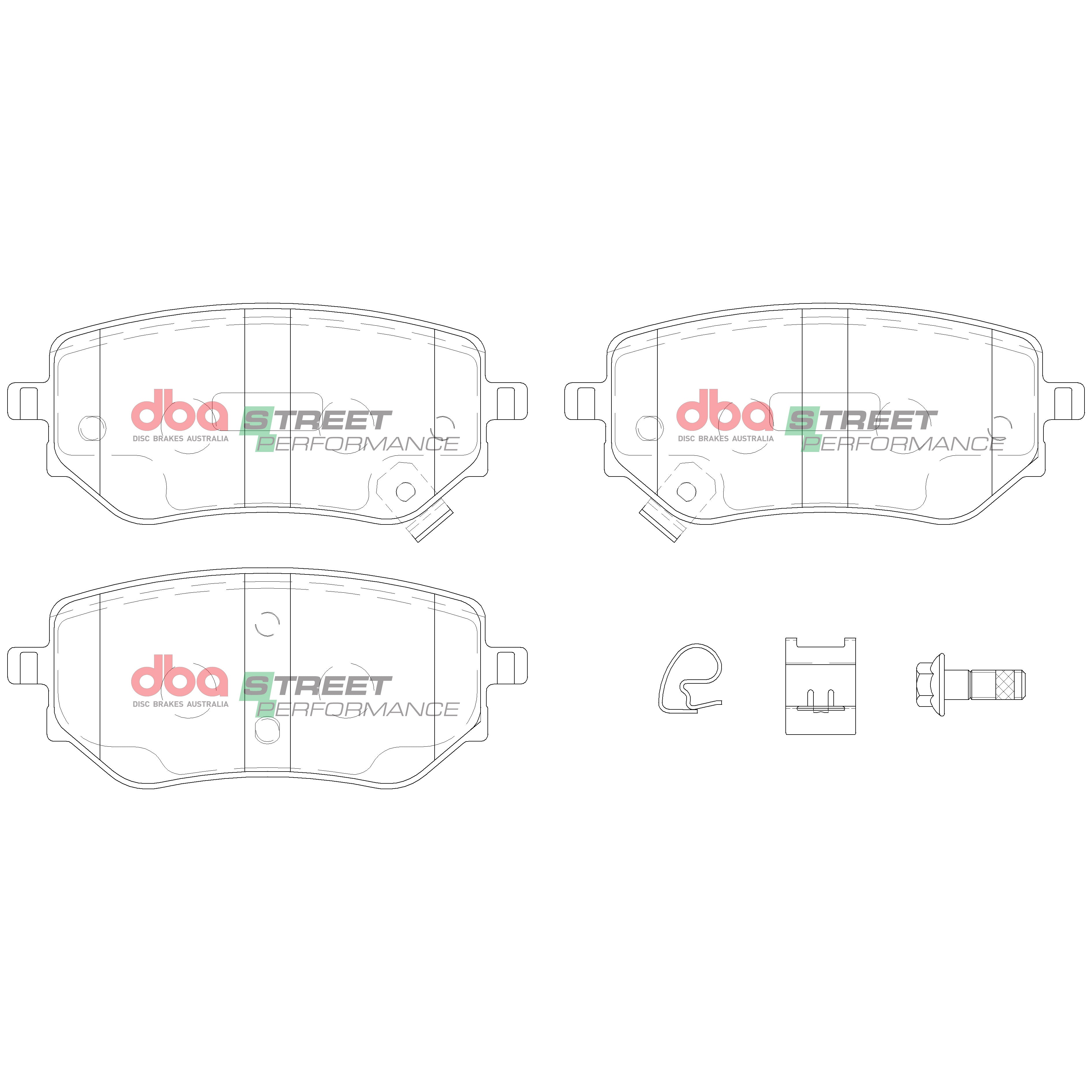 DB15015SP - DBA Street Performance Brake Pads; Rear