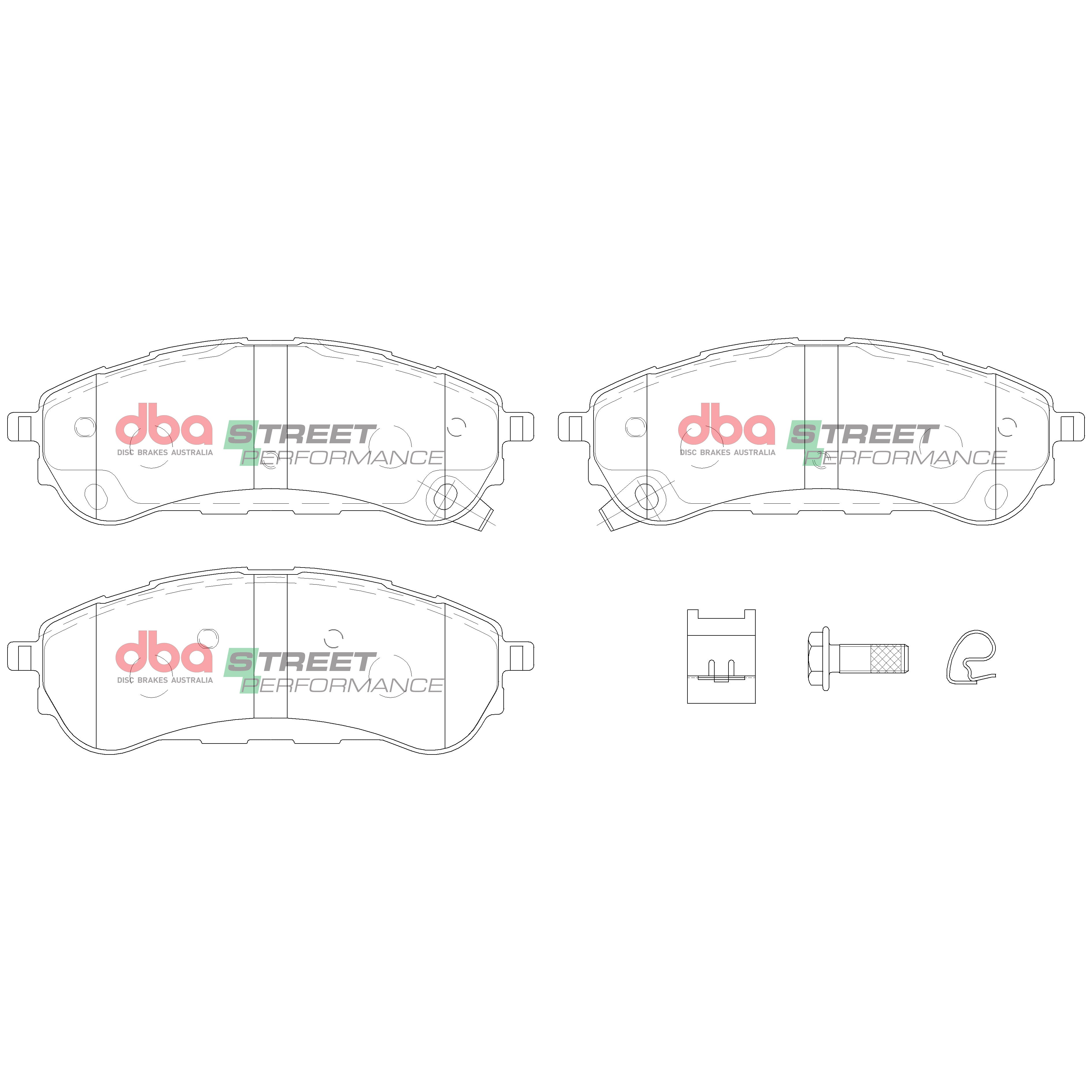 DB15016SP - DBA Street Performance Brake Pads; Rear