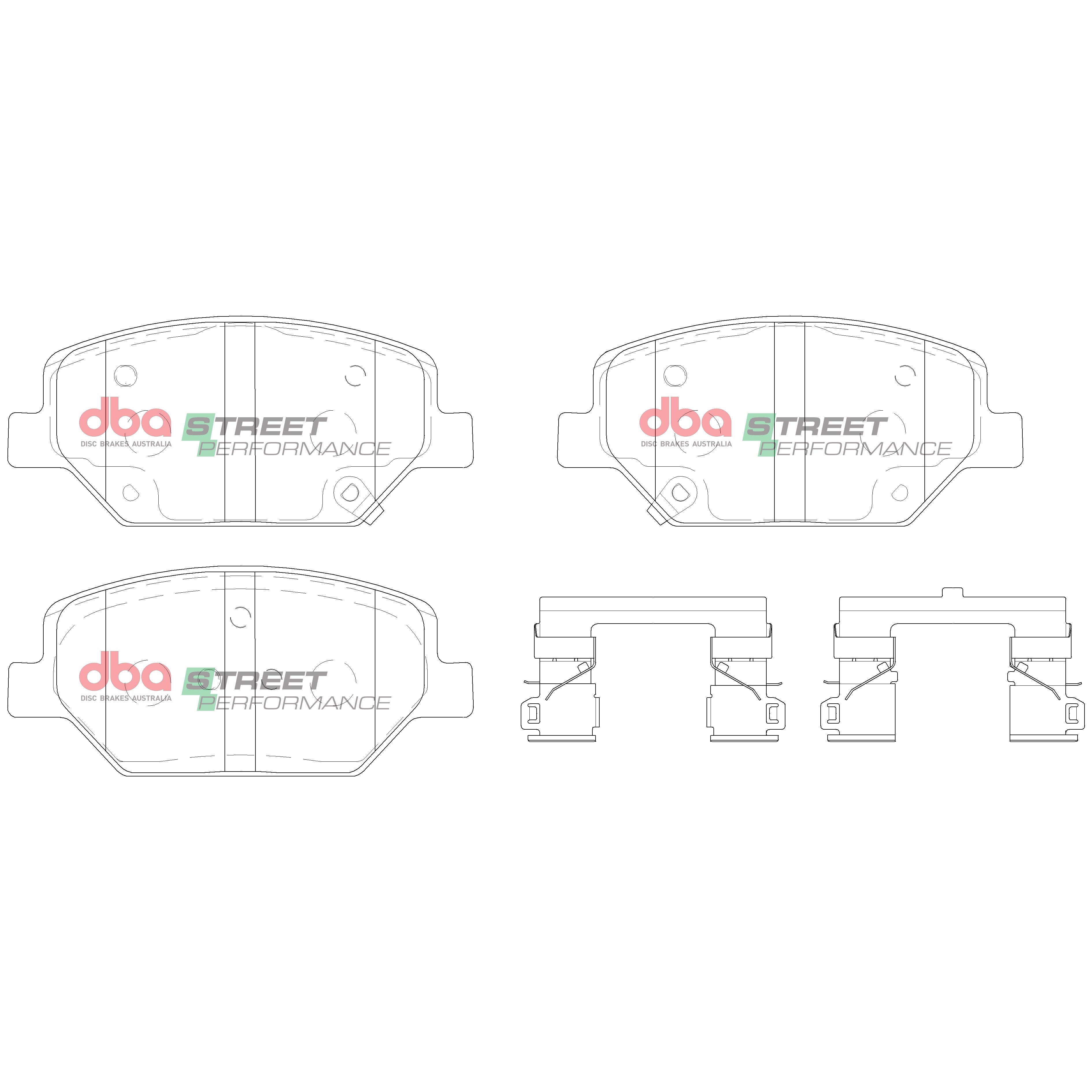 DB15017SP - DBA Street Performance Brake Pads; Front