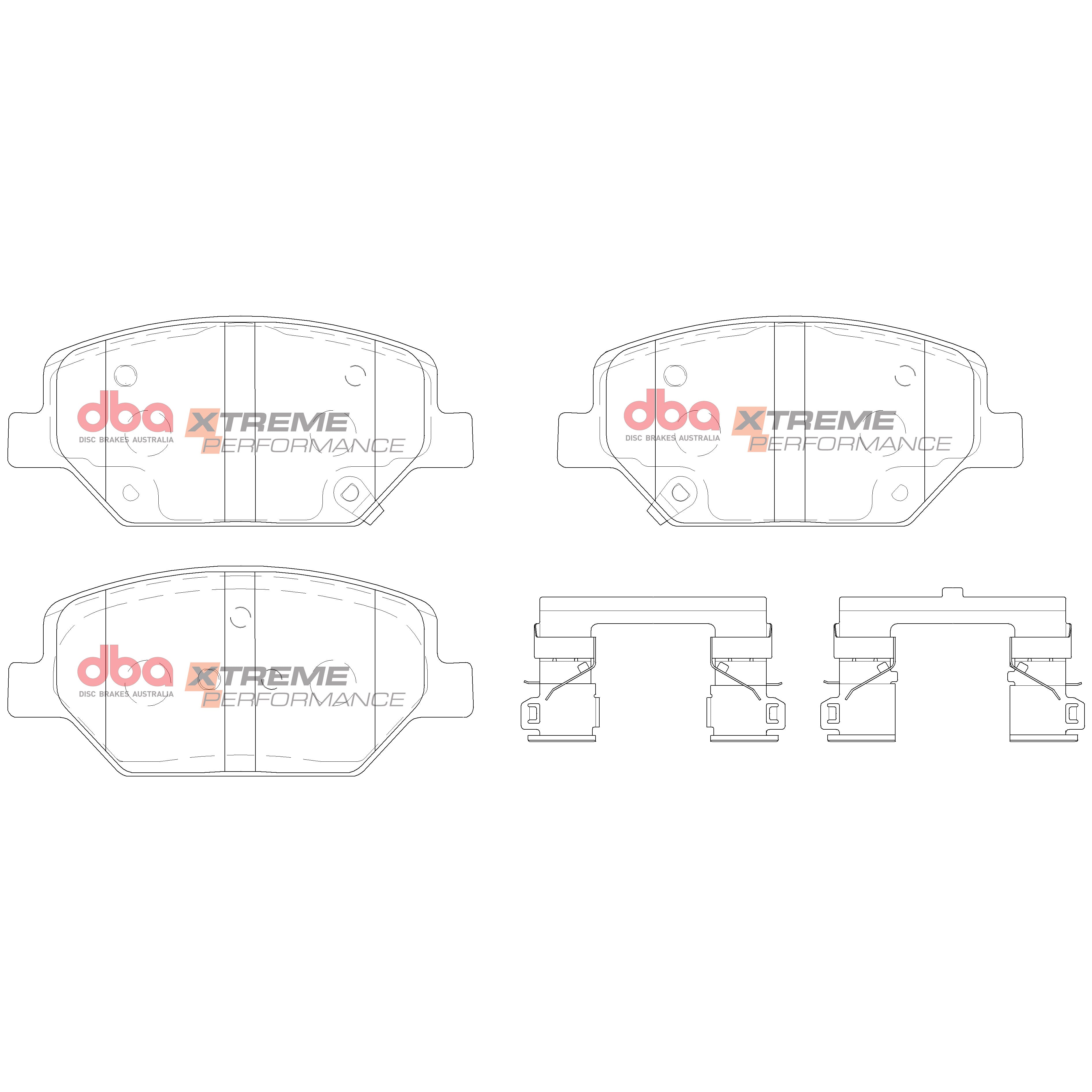 DB15017XP - DBA Xtreme Performance Brake Pads; Front