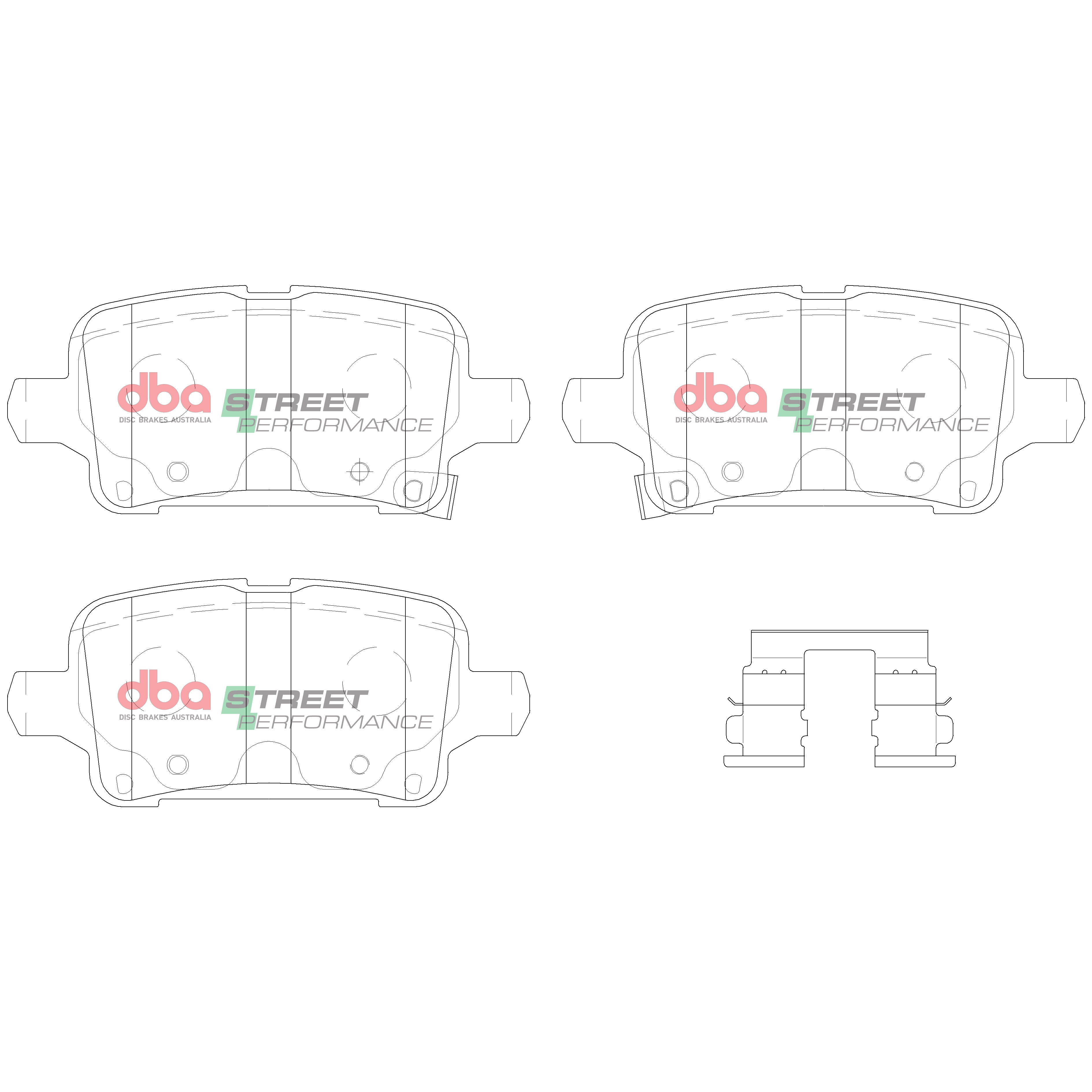DB15018SP - DBA Street Performance Brake Pads; Rear