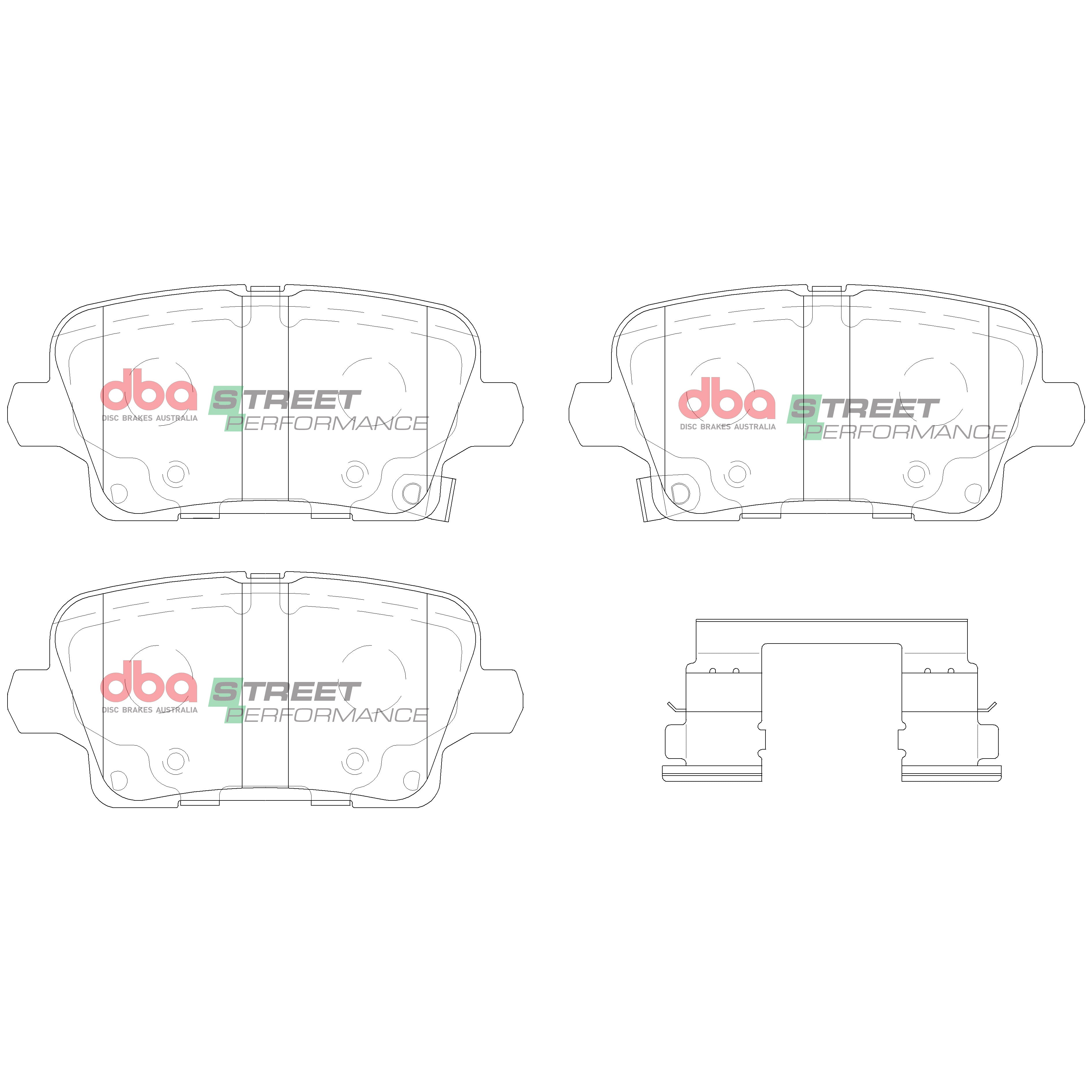 DB15019SP - DBA Street Performance Brake Pads; Rear