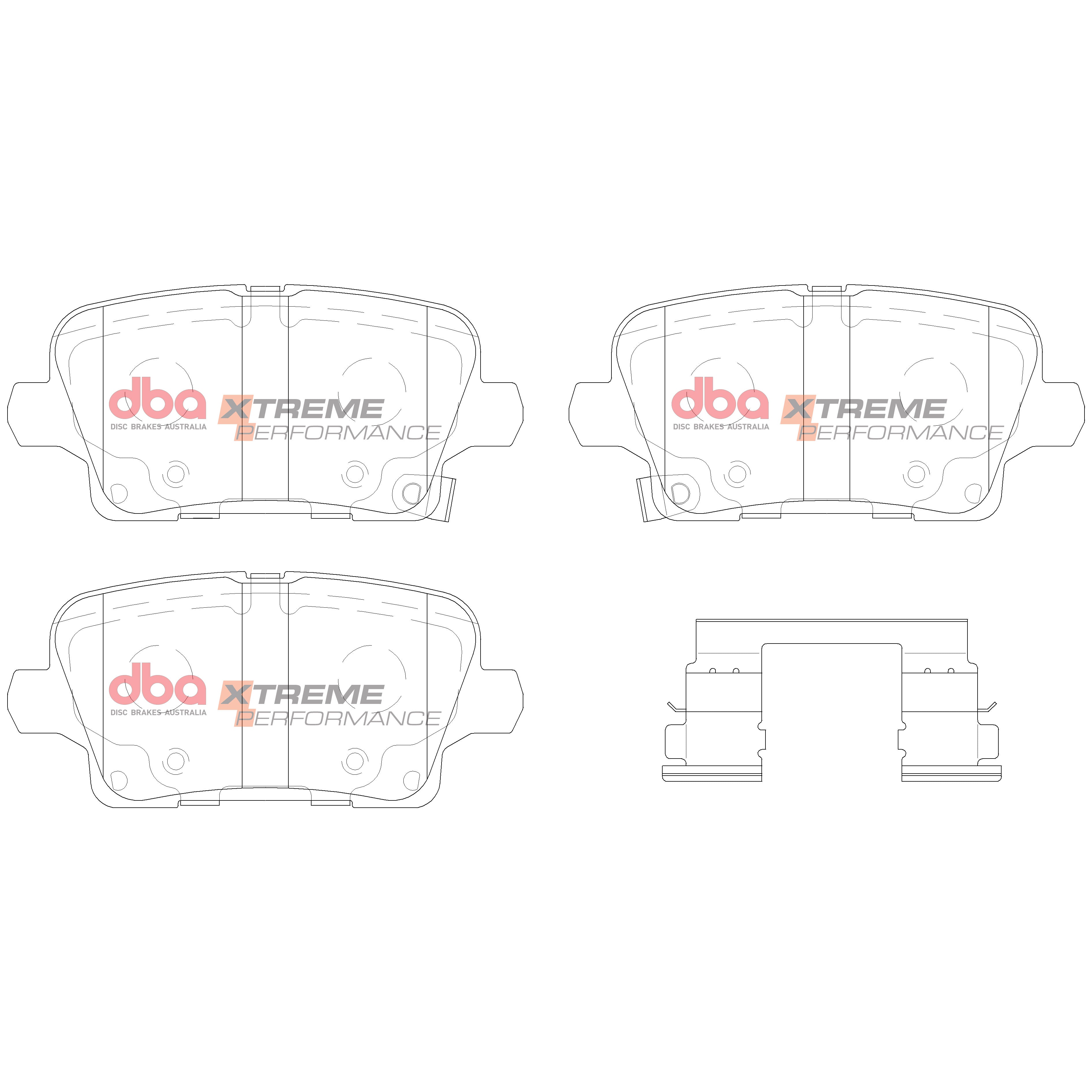 DB15019XP - DBA Xtreme Performance Brake Pads; Rear