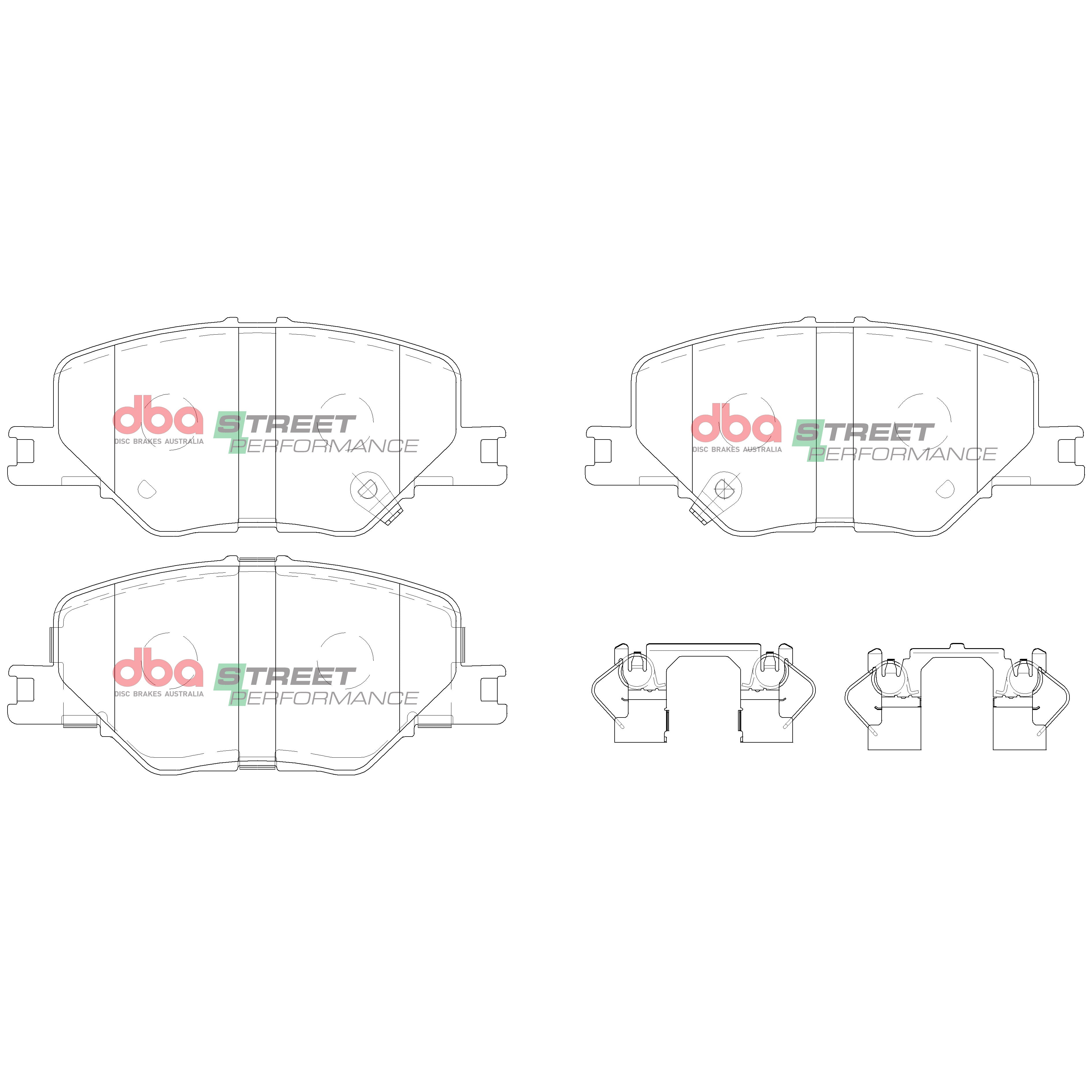 DB15020SP - DBA Street Performance Brake Pads; Front
