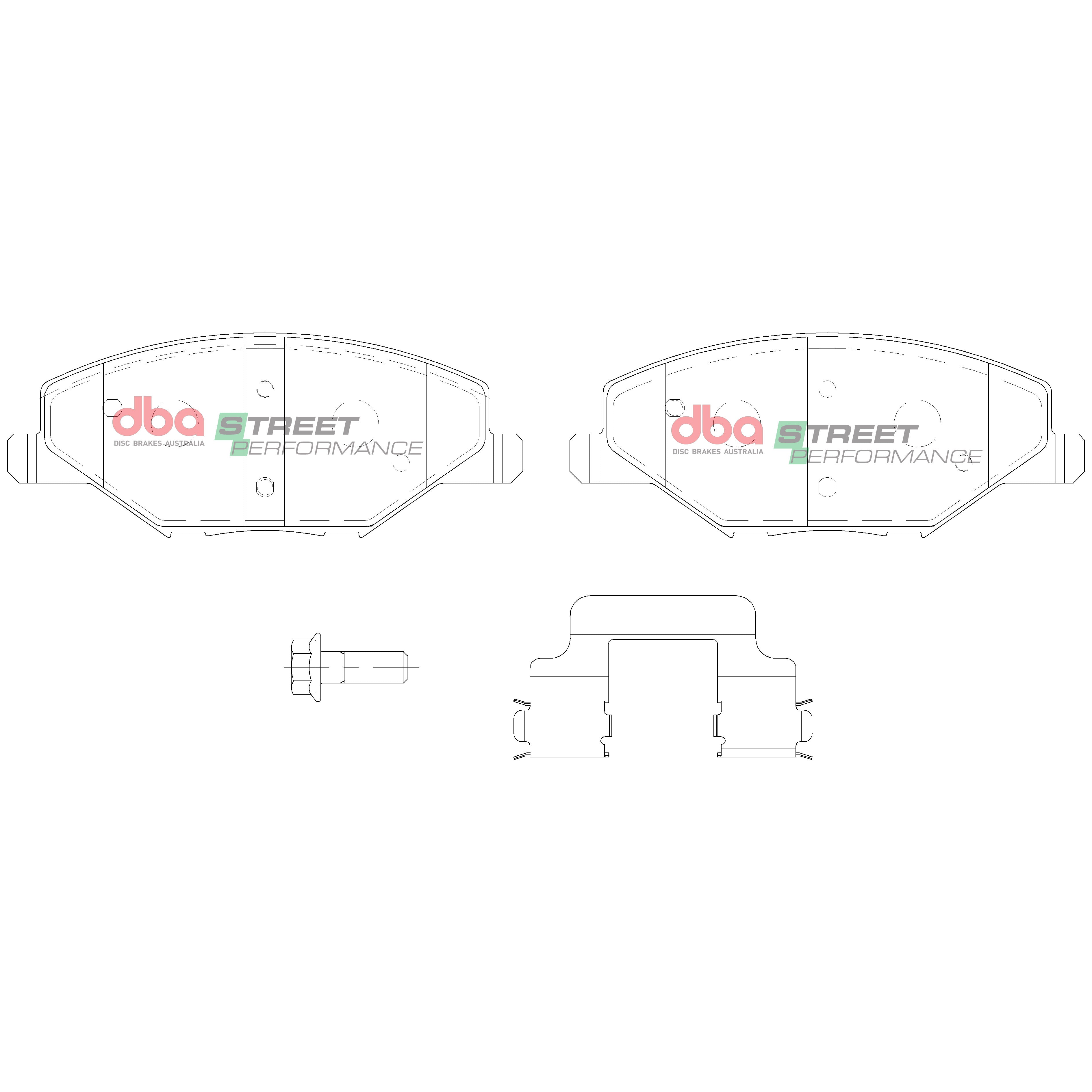 DB15024SP - DBA Street Performance Brake Pads; Front