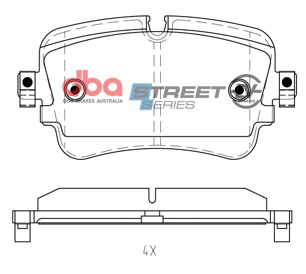 DB15031SSEV - DBA Street Series EV Brake Pads; Rear