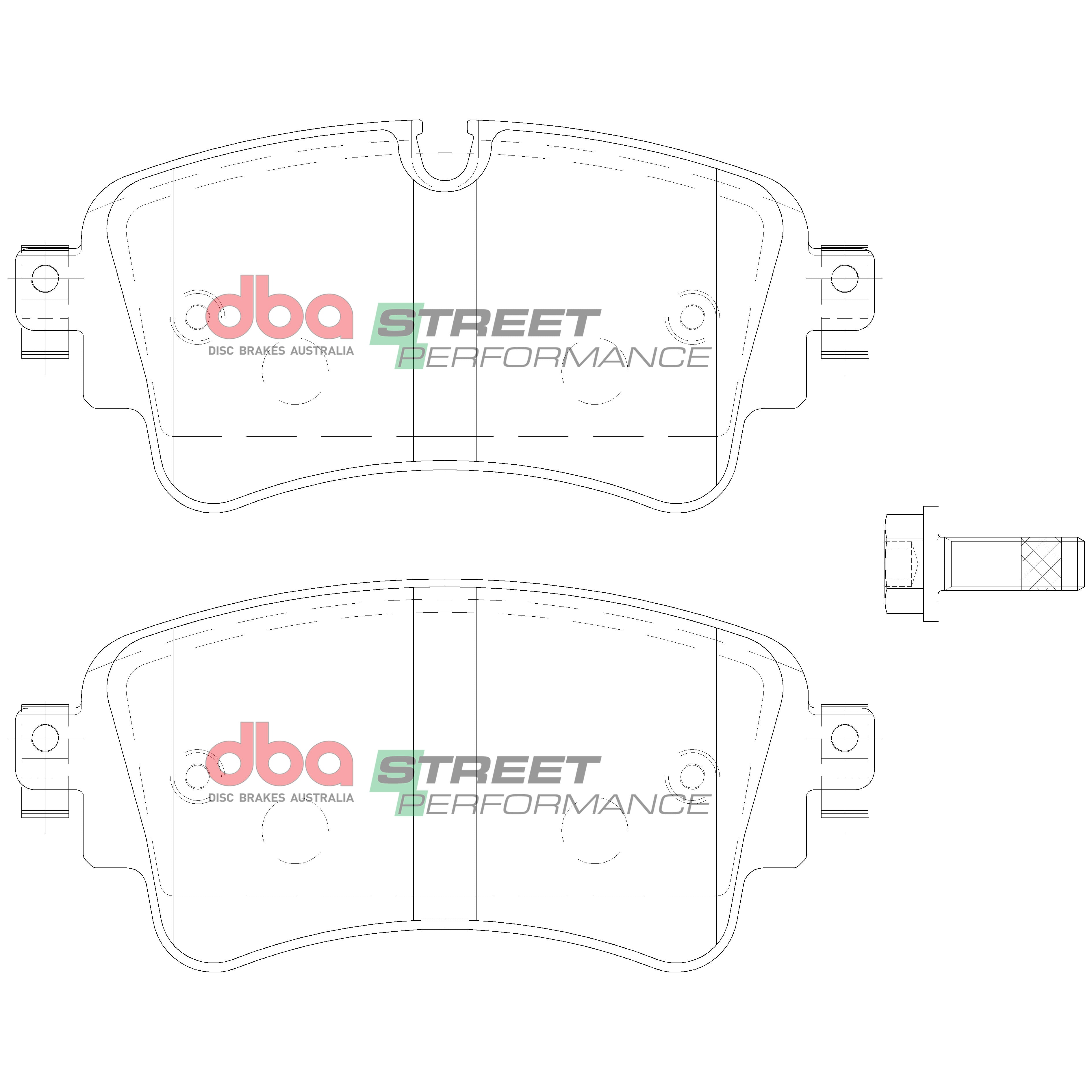 DB15032SP - DBA Street Performance Brake Pads; Rear