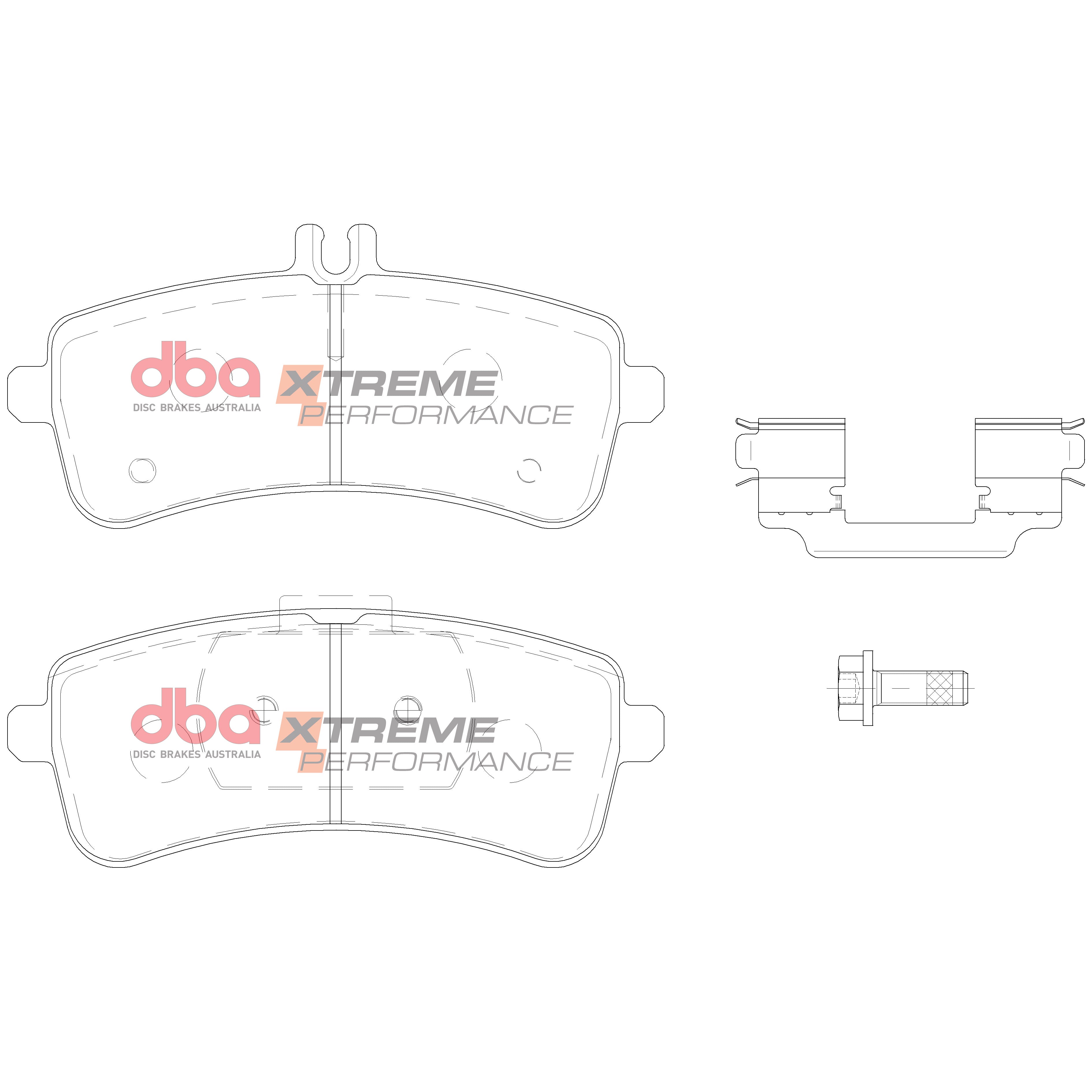 DB15034XP - DBA Xtreme Performance Brake Pads; Rear