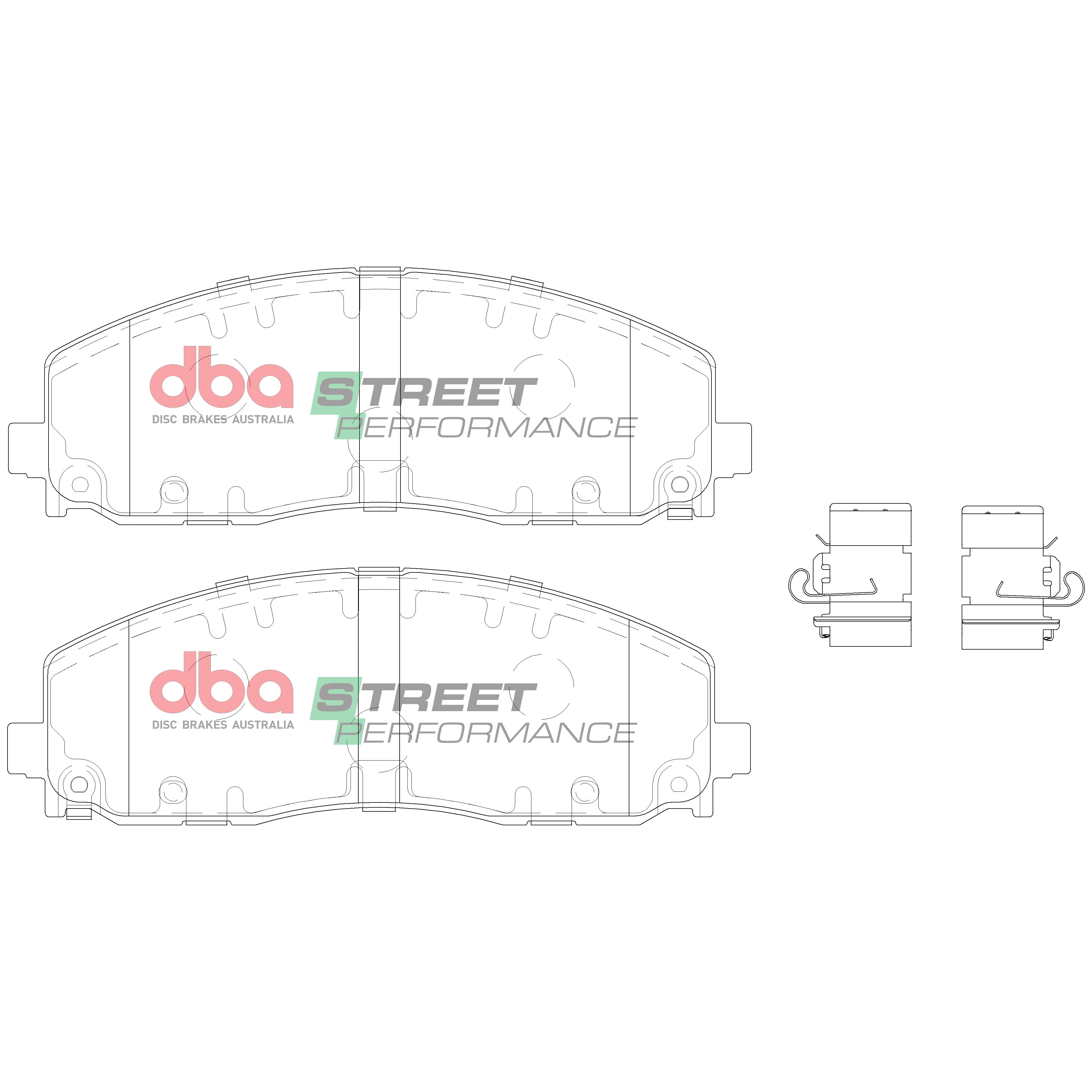 DB15038SP - DBA Street Performance Brake Pads; Front