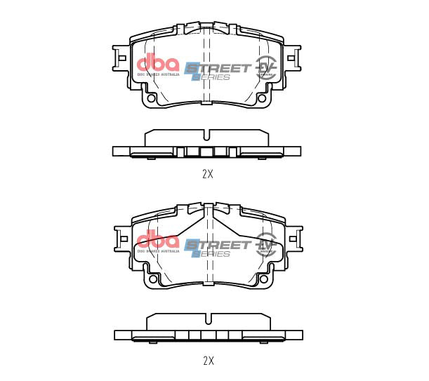 DB15044SSEV - DBA Street Series EV Brake Pads; Rear