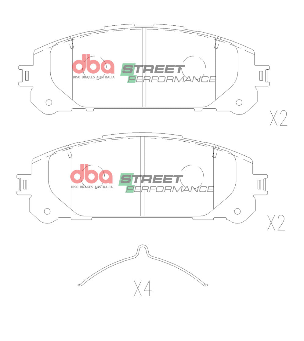 DB15067SP - DBA Street Performance Brake Pads; Front