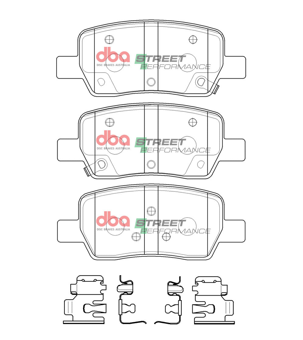 DB15072SP - DBA Street Performance Brake Pads; Rear