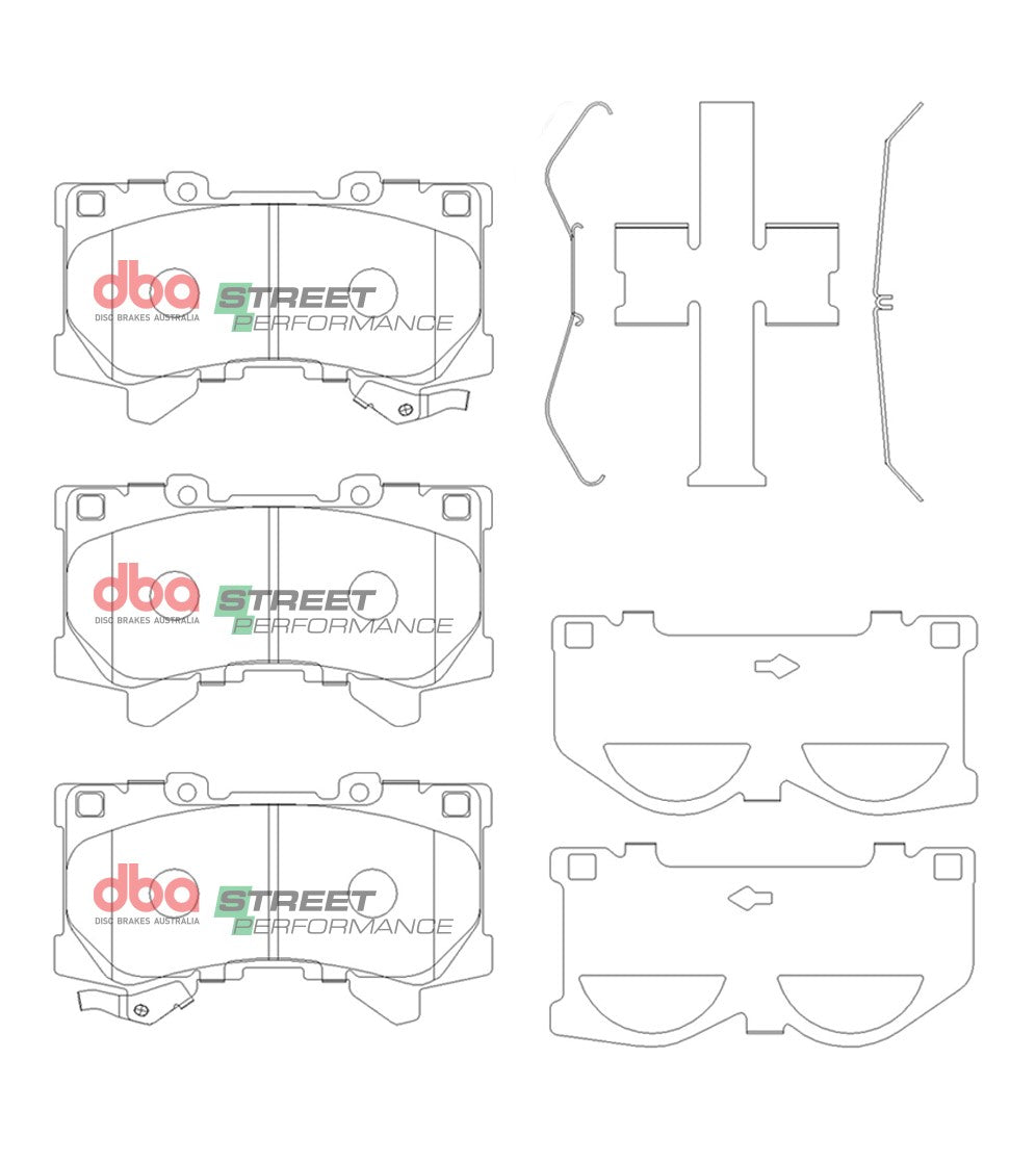 DB15077SP - DBA Street Performance Brake Pads; Front