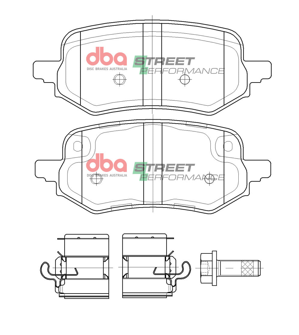 DB15098SP - DBA Street Performance Brake Pads; Rear