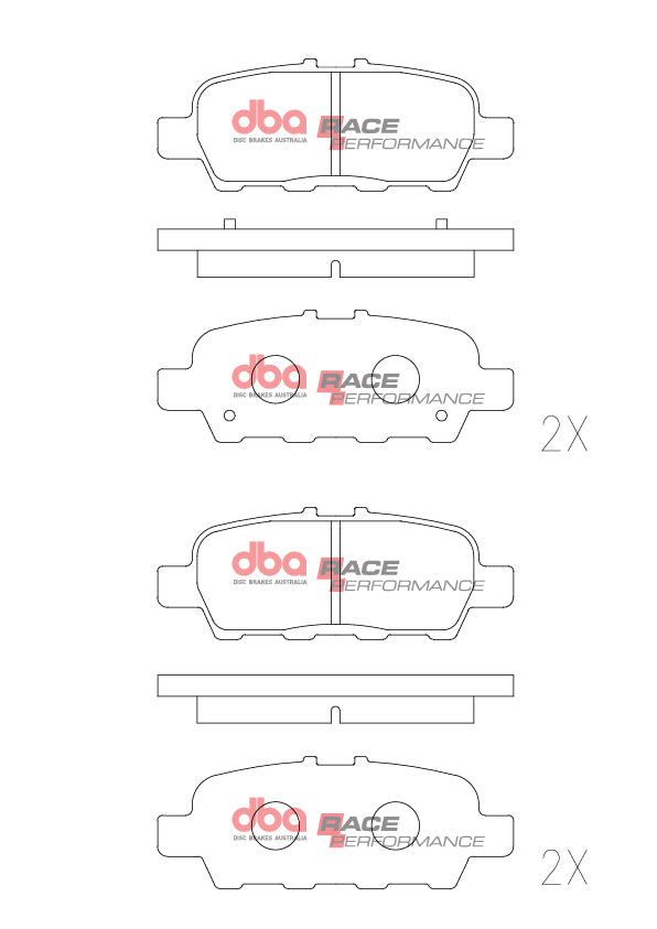 DB1509RP - DBA Racing Performance Brake Pads; Rear