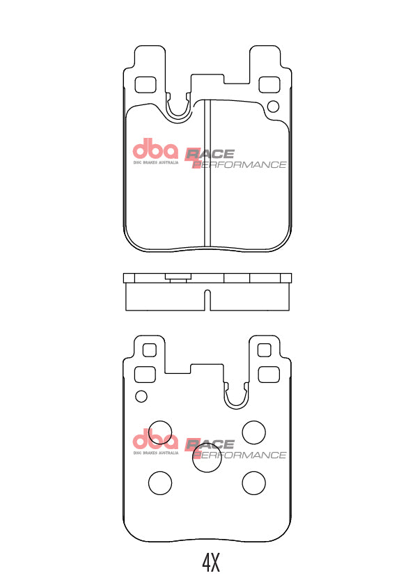 DB15127RP - DBA Racing Performance Brake Pads; Rear