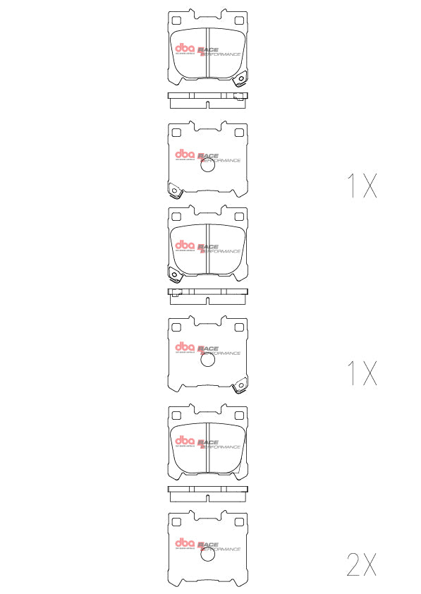 DB15148RP - DBA Racing Performance Brake Pads; Rear