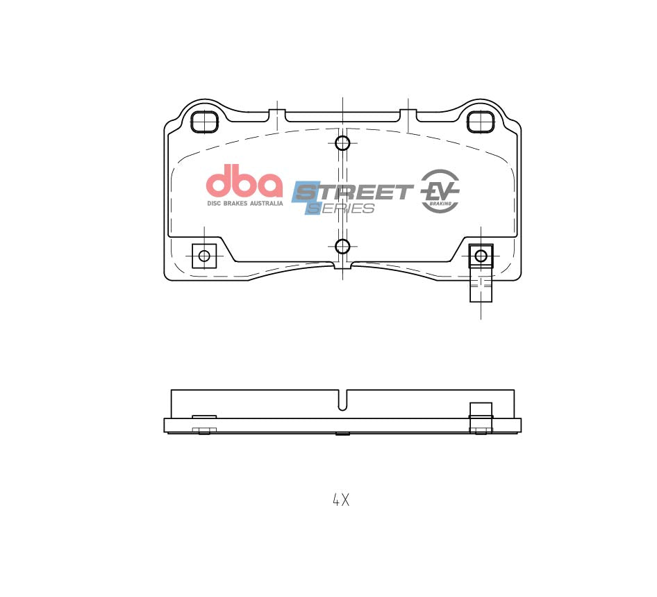 DB15158SSEV - DBA Street Series EV Brake Pads; Front