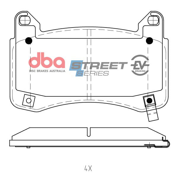 DB15160SSEV - DBA Street Series EV Brake Pads; Front