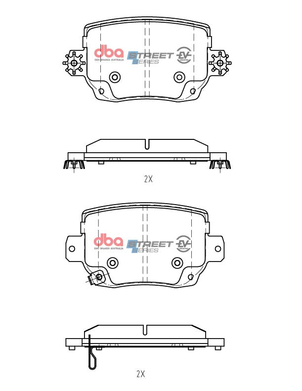 DB15161SSEV - DBA Street Series EV Brake Pads; Rear