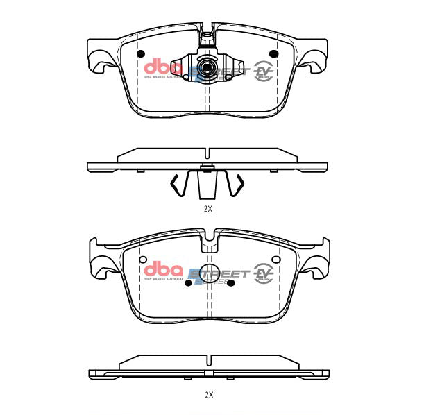 DB15162SSEV - DBA Street Series EV Brake Pads; Front