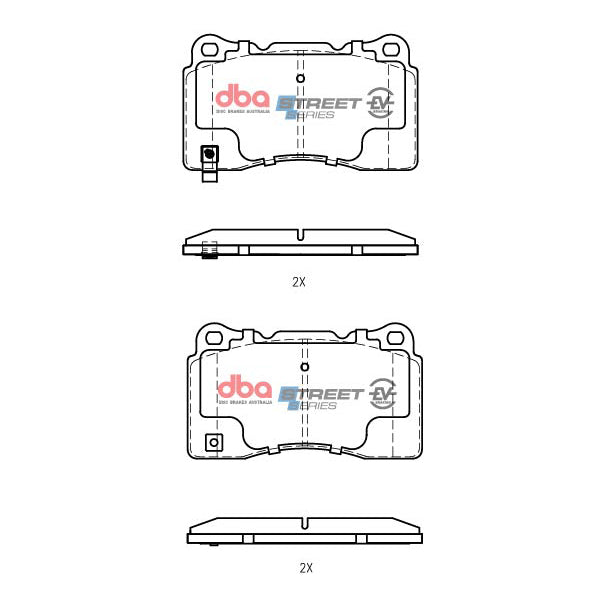 DB1678SSEV - DBA Street Series EV Brake Pads; Front
