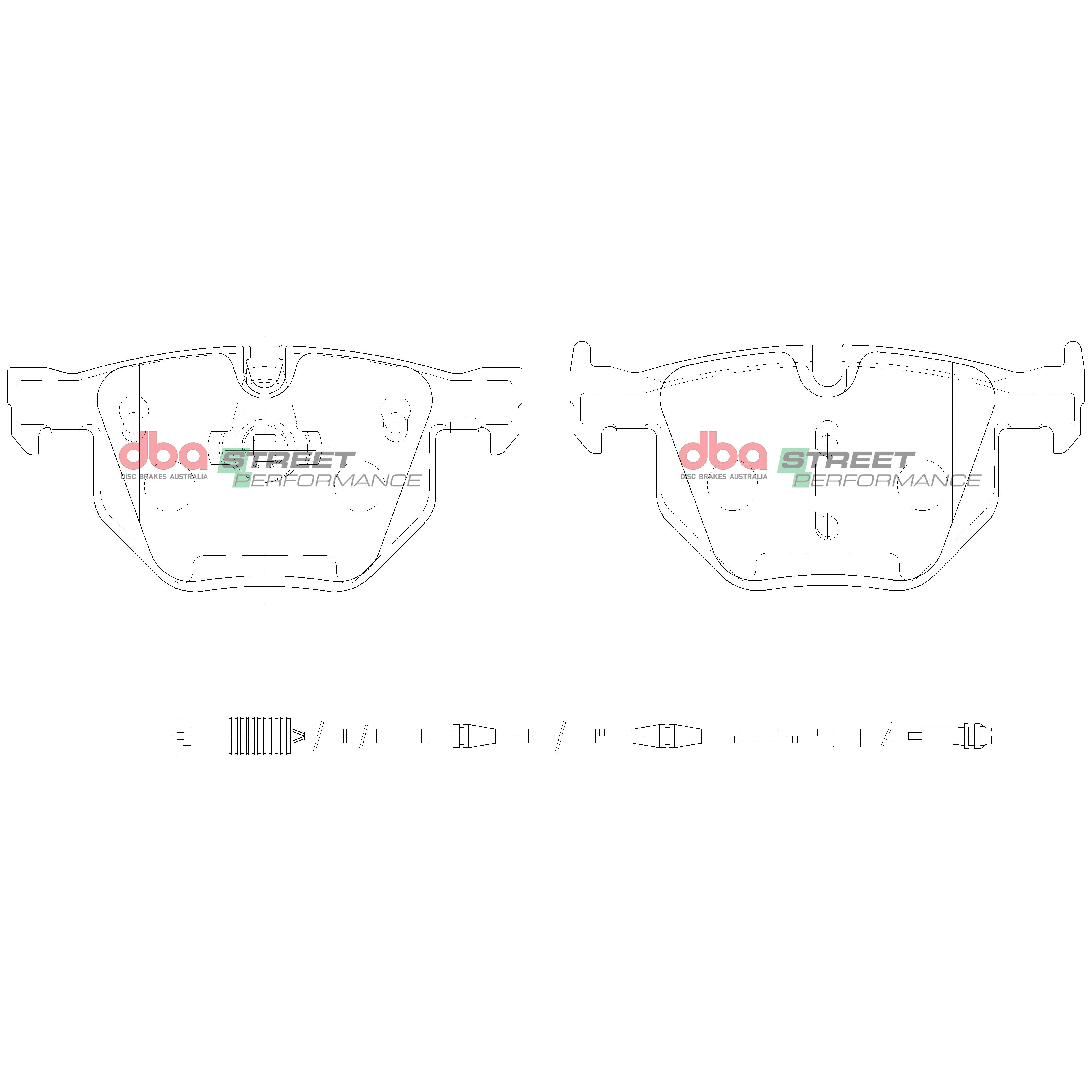 DB1694SP - DBA Street Performance Brake Pads; Rear