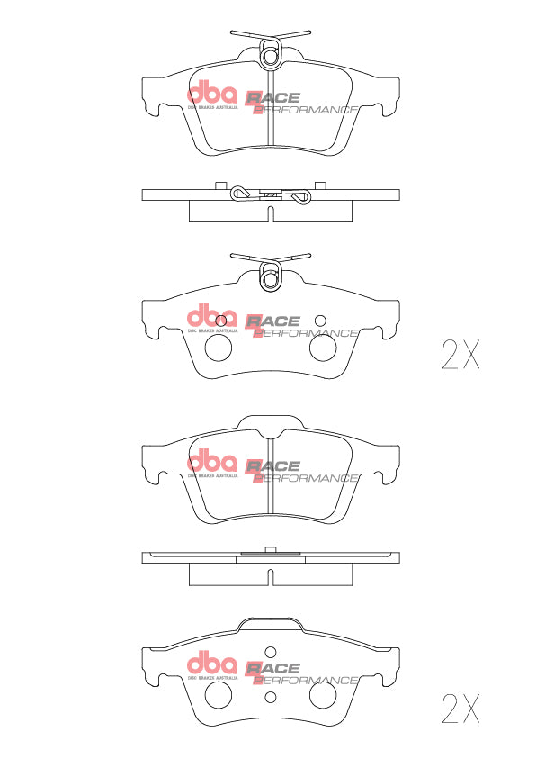 DB1763RP - DBA Racing Performance Brake Pads; Rear