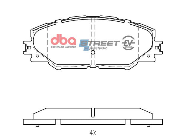 DB1801SSEV - DBA Street Series EV Brake Pads; Front