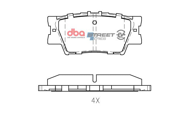 DB1832SSEV - DBA Street Series EV Brake Pads; Rear