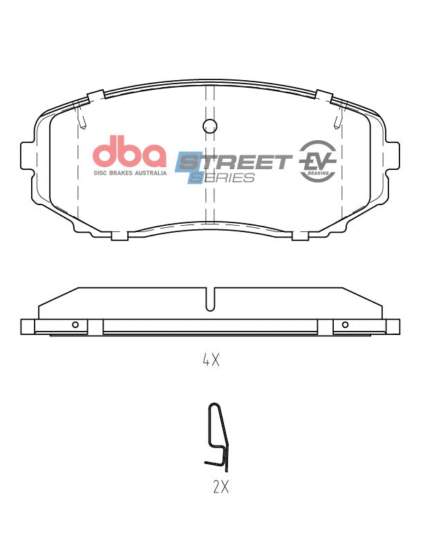 DB1916SSEV - DBA Street Series EV Brake Pads; Front
