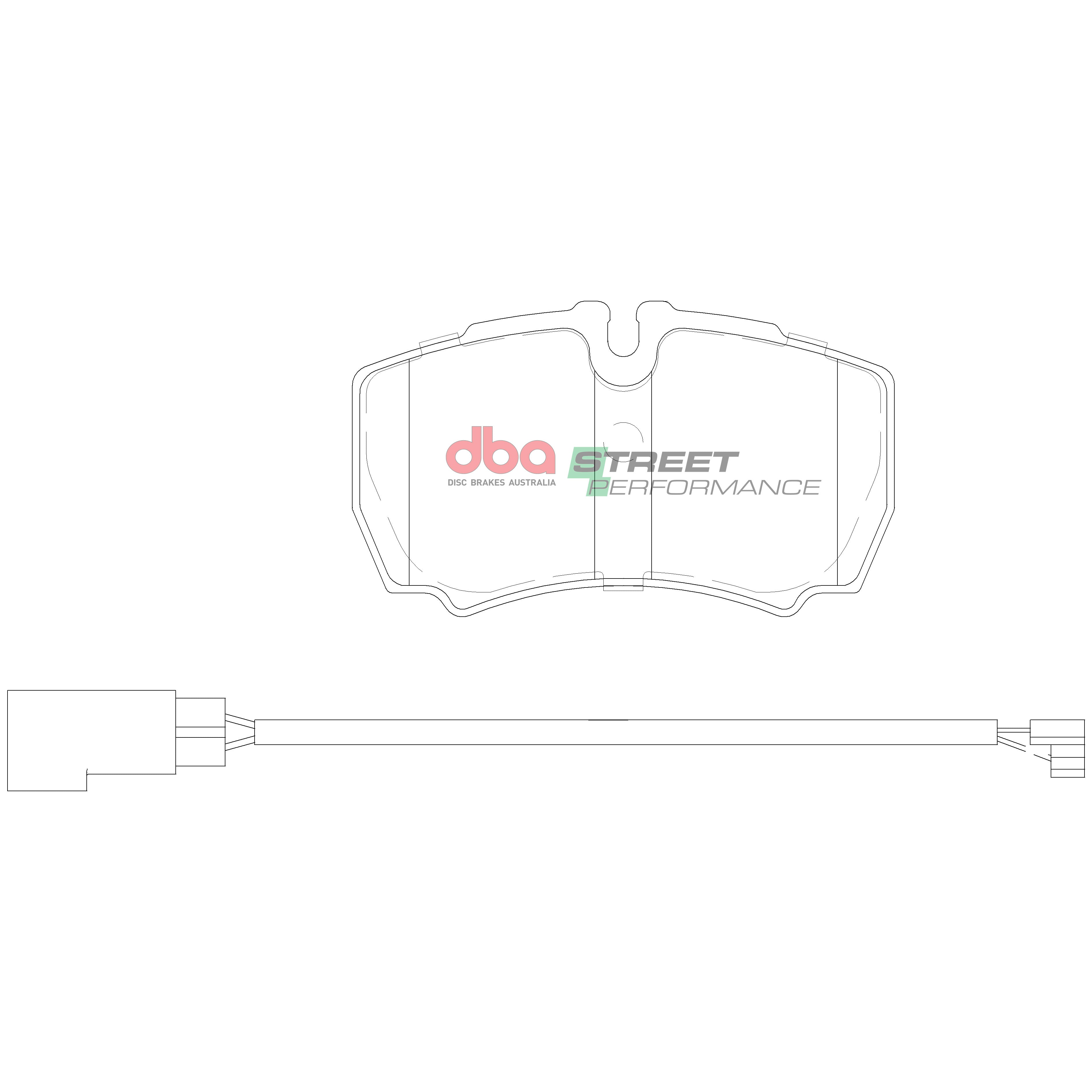 DB1955SP - DBA Street Performance Brake Pads; Rear