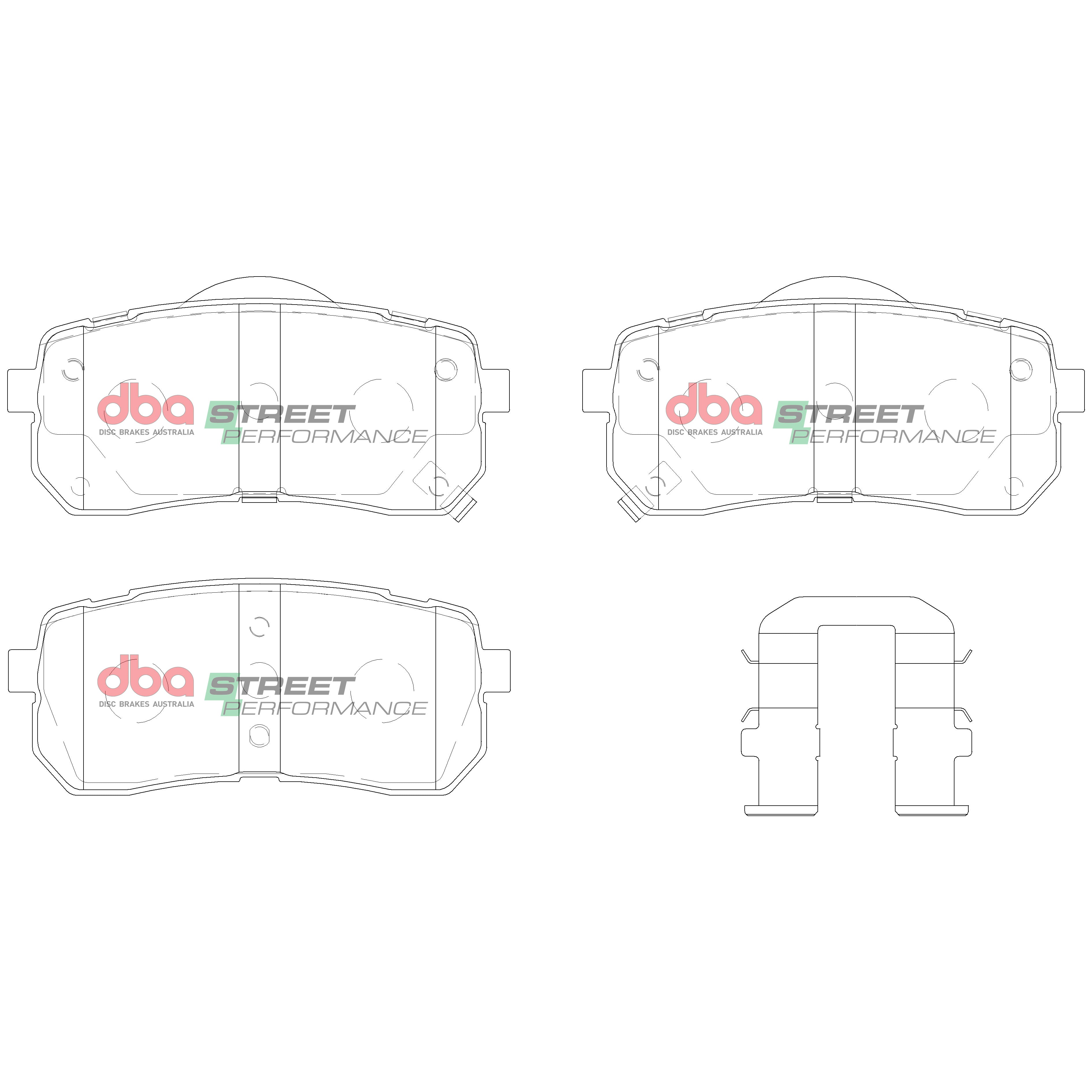 DB1957SP - DBA Street Performance Brake Pads; Front