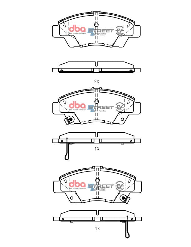 DB1991SSEV - DBA Street Series EV Brake Pads; Front