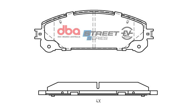 DB2004SSEV - DBA Street Series EV Brake Pads; Front