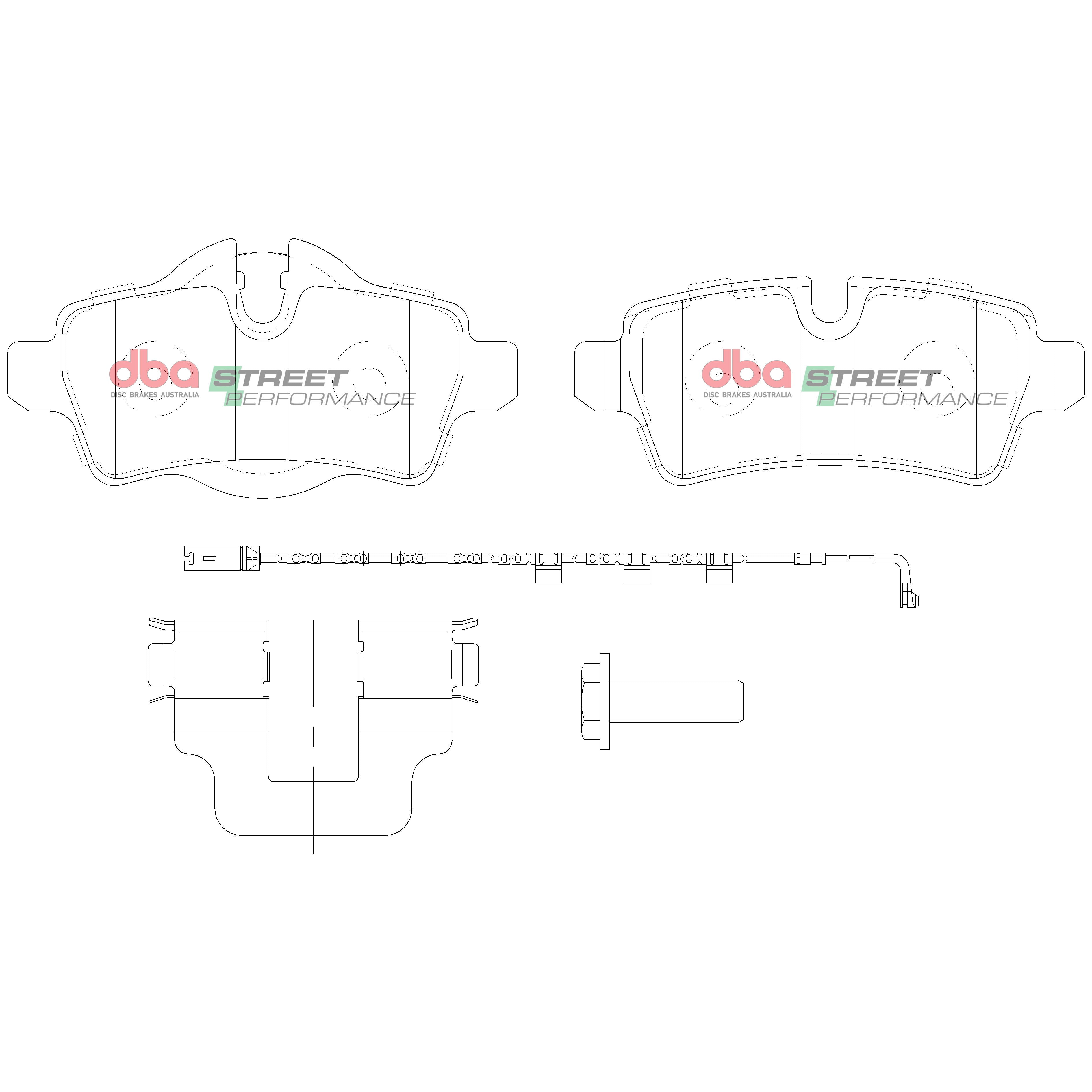 DB2214SP - DBA Street Performance Brake Pads; Rear