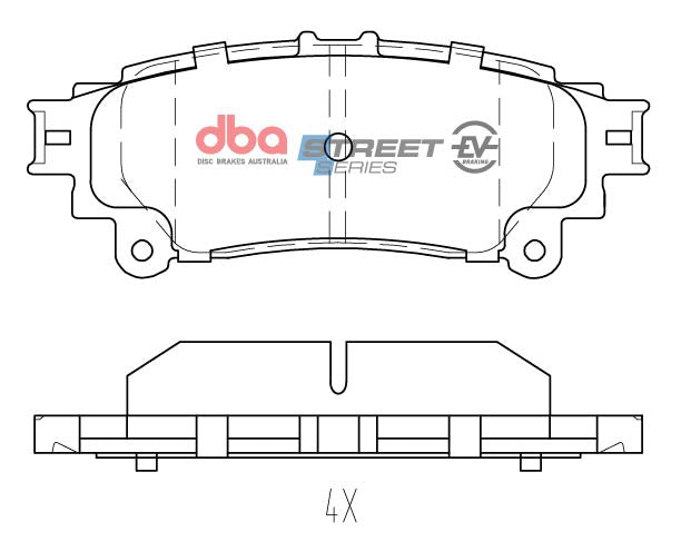 DB2245SSEV - DBA Street Series EV Brake Pads; Rear