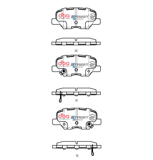 DB2294SSEV - DBA Street Series EV Brake Pads; Rear