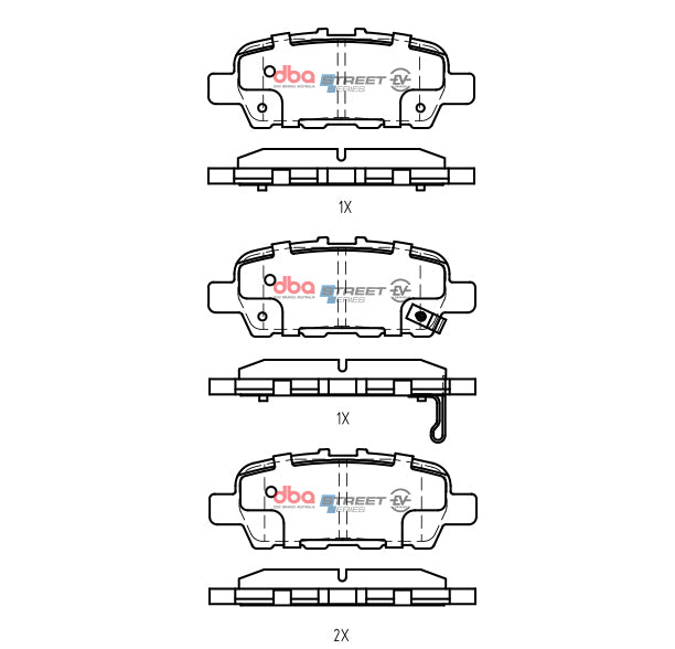 DB2340SSEV - DBA Street Series EV Brake Pads; Rear