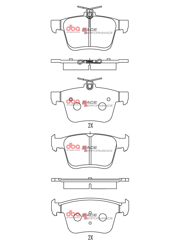 DB2384RP - DBA Racing Performance Brake Pads; Rear