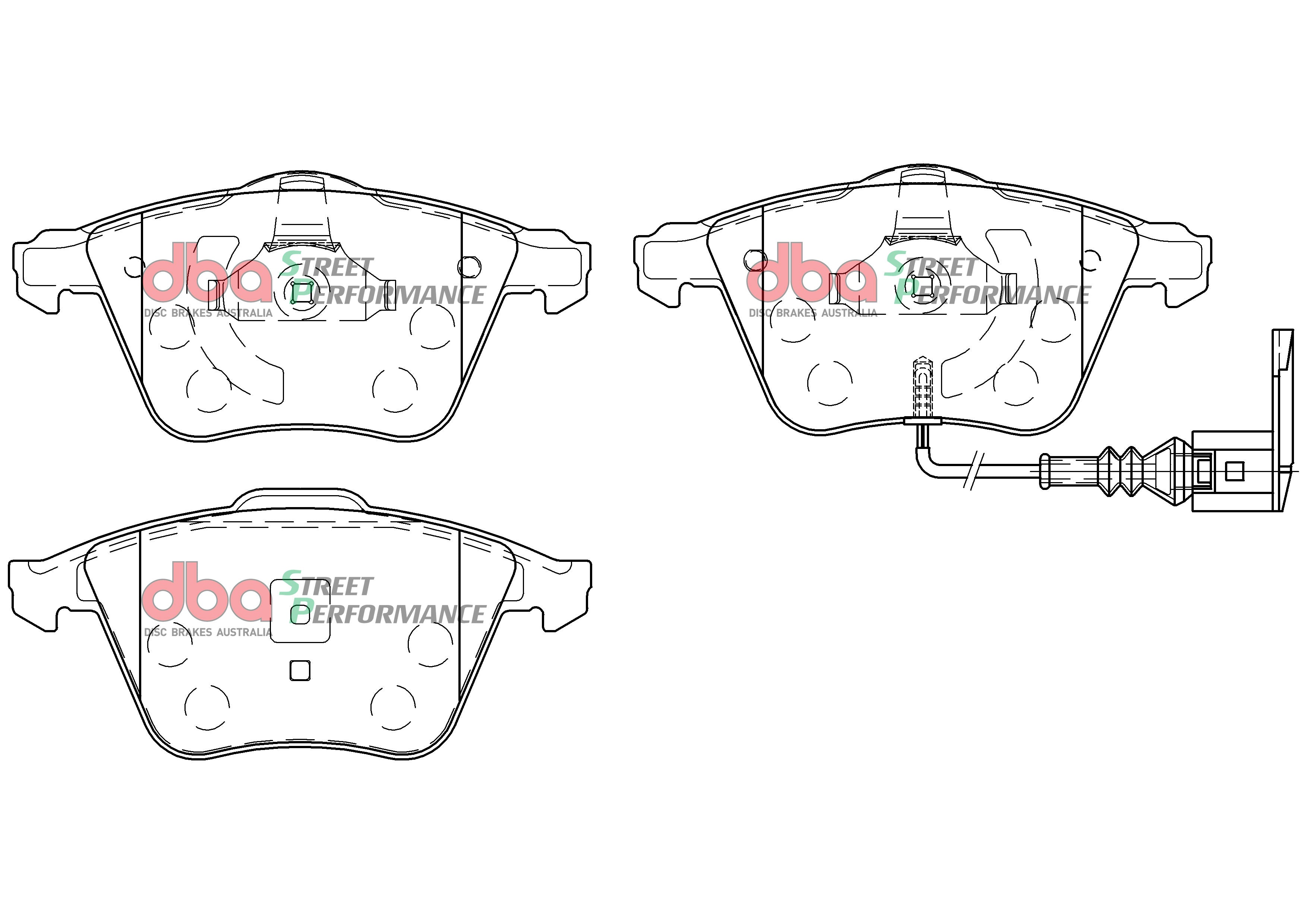 DB2402SP - DBA Street Performance Brake Pads; Front