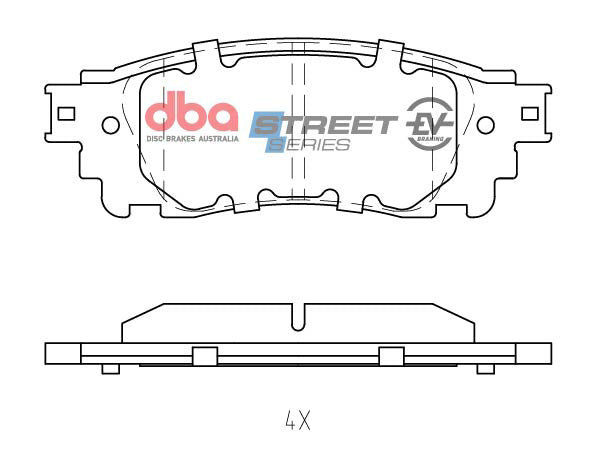 DB2419SSEV - DBA Street Series EV Brake Pads; Rear