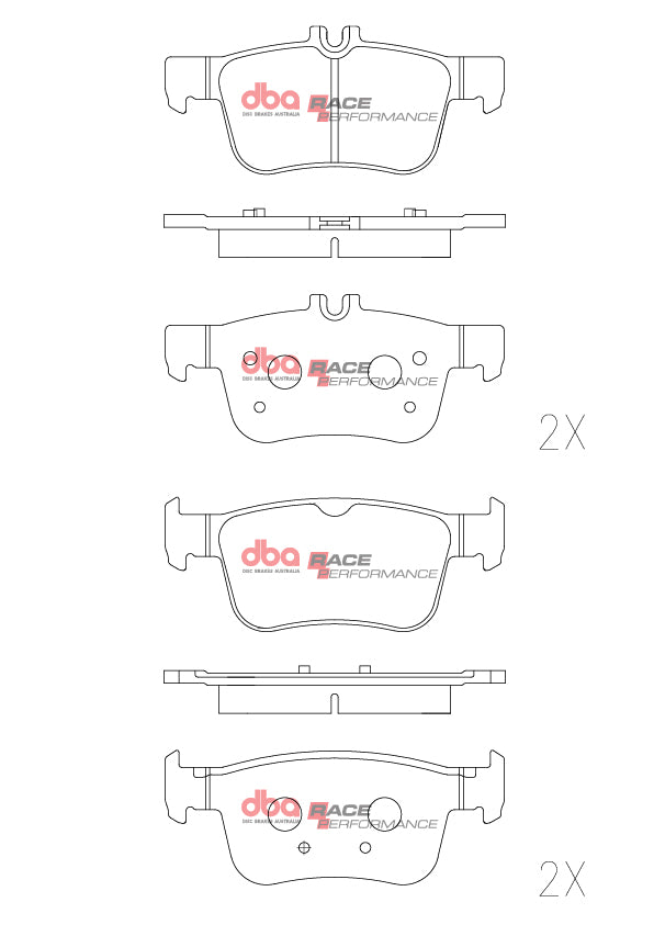 DB2429RP - DBA Racing Performance Brake Pads; Rear
