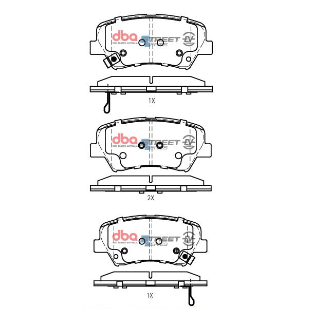 DB2443SSEV - DBA Street Series EV Brake Pads; Front
