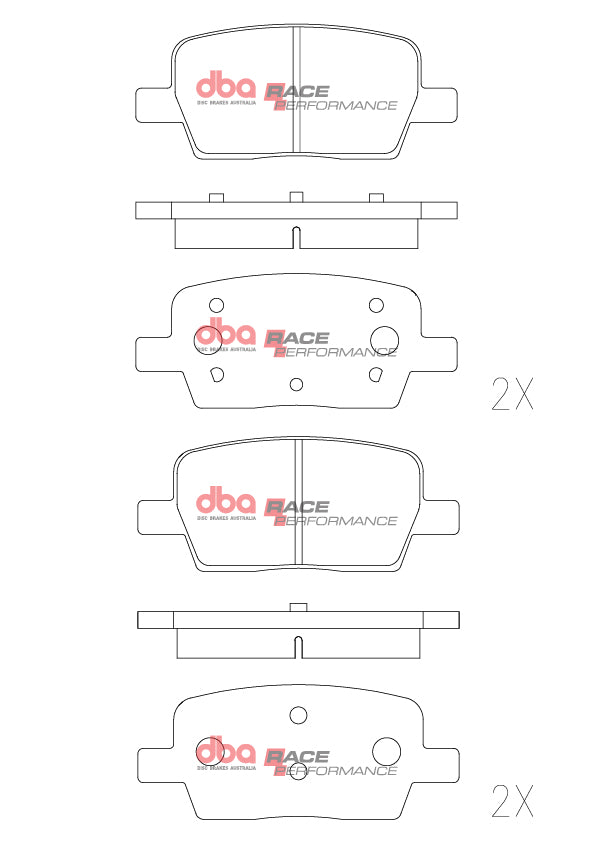 DB9105RP - DBA Racing Performance Brake Pads; Rear