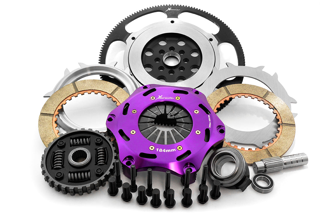 Xtreme Performance - 184mm Sprung Ceramic Twin Plate Clutch Kit Incl Flywheel 1220Nm
