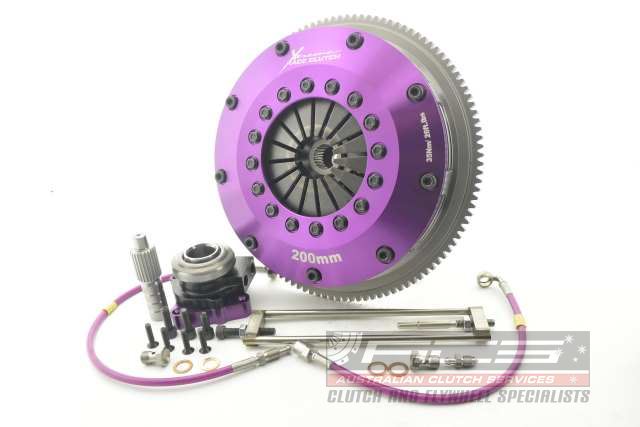 Xtreme Performance - 200mm Sprung Ceramic Twin Plate Clutch Kit Incl Flywheel & CSC 1200Nm